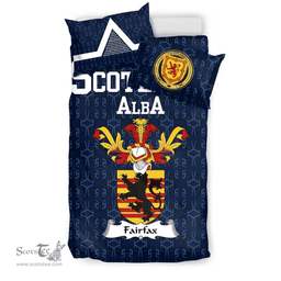 Scottish Fairfax Family Crest Tartan Bedding Set Scottish Home Duvet Covers 1991 Style