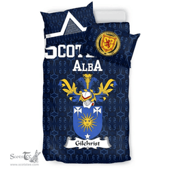 Scottish Gilchrist Family Crest Tartan Bedding Set Scottish Home Duvet Covers 1991 Style