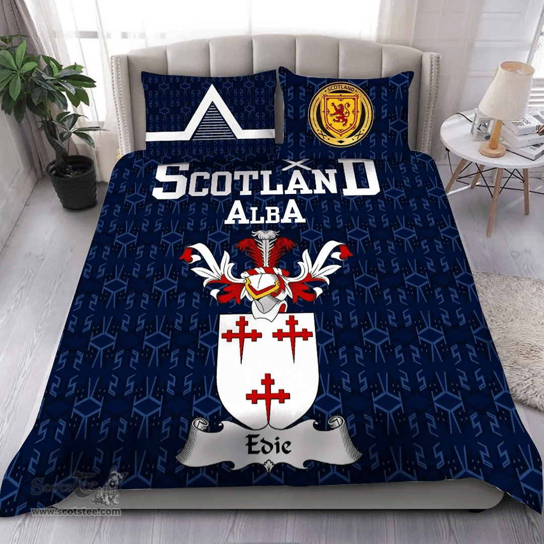 Scottish Edie or Edy Family Crest Tartan Bedding Set Scottish Home Duvet Covers 1991 Style
