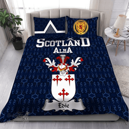 Scottish Edie or Edy Family Crest Tartan Bedding Set Scottish Home Duvet Covers 1991 Style