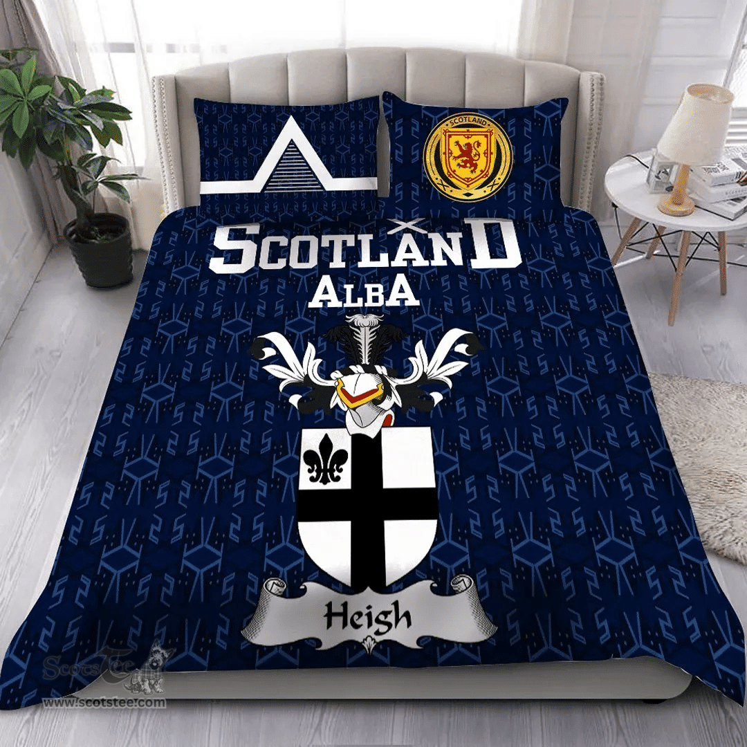 Scottish Heigh Family Crest Tartan Bedding Set Scottish Home Duvet Covers 1991 Style