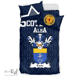 Scottish Farie Family Crest Tartan Bedding Set Scottish Home Duvet Covers 1991 Style
