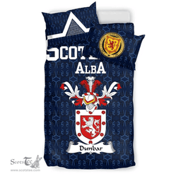 Scottish Dunbar Family Crest Tartan Bedding Set Scottish Home Duvet Covers 1991 Style