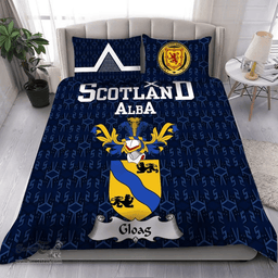 Scottish Gloag Family Crest Tartan Bedding Set Scottish Home Duvet Covers 1991 Style