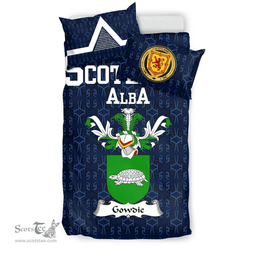 Scottish Gowdie Family Crest Tartan Bedding Set Scottish Home Duvet Covers 1991 Style