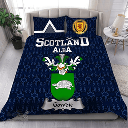 Scottish Gowdie Family Crest Tartan Bedding Set Scottish Home Duvet Covers 1991 Style