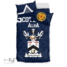 Scottish Duncanson Family Crest Tartan Bedding Set Scottish Home Duvet Covers 1991 Style