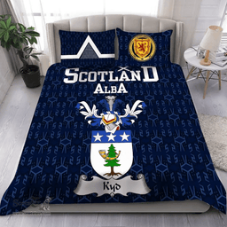 Scottish Kyd Family Crest Tartan Bedding Set Scottish Home Duvet Covers 1991 Style
