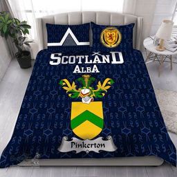 Scottish Pinkerton Family Crest Tartan Bedding Set Scottish Home Duvet Covers 1991 Style