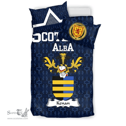 Scottish Kenan Family Crest Tartan Bedding Set Scottish Home Duvet Covers 1991 Style