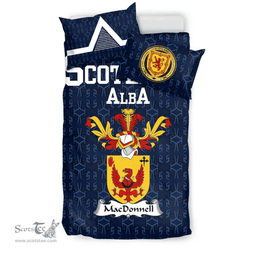Scottish MacDonnell Family Crest Tartan Bedding Set Scottish Home Duvet Covers 1991 Style
