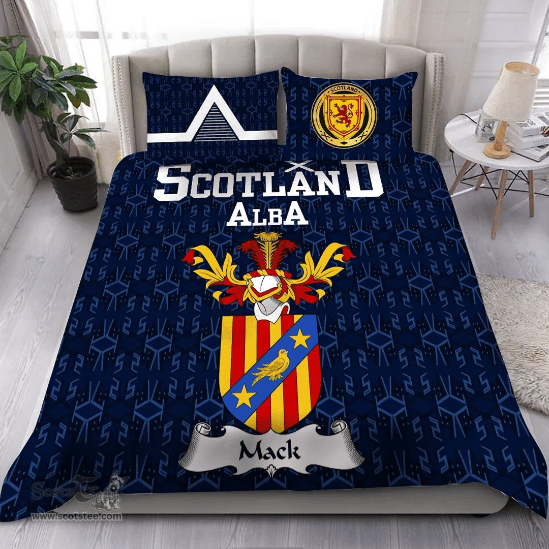Scottish Mack Family Crest Tartan Bedding Set Scottish Home Duvet Covers 1991 Style