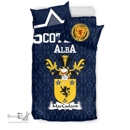 Scottish MacCasland or Cousland Family Crest Tartan Bedding Set Scottish Home Duvet Covers 1991 Style