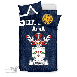 Scottish Littlejohn Family Crest Tartan Bedding Set Scottish Home Duvet Covers 1991 Style