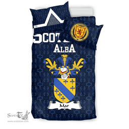 Scottish Mar Family Crest Tartan Bedding Set Scottish Home Duvet Covers 1991 Style