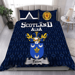 Scottish Paton Family Crest Tartan Bedding Set Scottish Home Duvet Covers 1991 Style