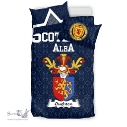 Scottish Oughton Family Crest Tartan Bedding Set Scottish Home Duvet Covers 1991 Style