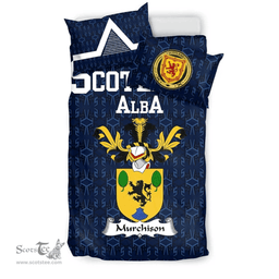 Scottish Murchison Family Crest Tartan Bedding Set Scottish Home Duvet Covers 1991 Style