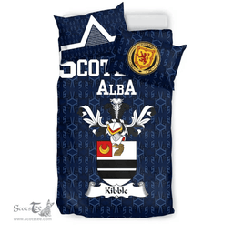 Scottish Kibble Family Crest Tartan Bedding Set Scottish Home Duvet Covers 1991 Style