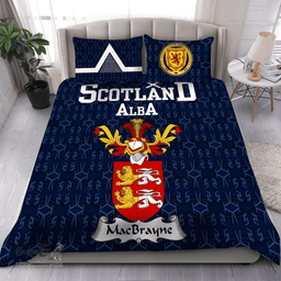 Scottish MacBrayne Family Crest Tartan Bedding Set Scottish Home Duvet Covers 1991 Style