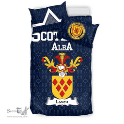 Scottish Laven Family Crest Tartan Bedding Set Scottish Home Duvet Covers 1991 Style
