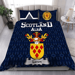Scottish Laven Family Crest Tartan Bedding Set Scottish Home Duvet Covers 1991 Style