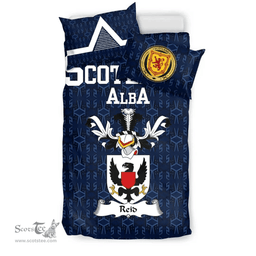 Scottish Reid Family Crest Tartan Bedding Set Scottish Home Duvet Covers 1991 Style