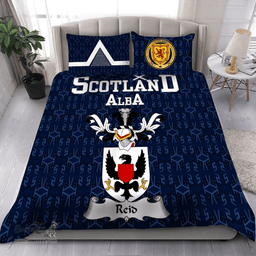 Scottish Reid Family Crest Tartan Bedding Set Scottish Home Duvet Covers 1991 Style