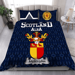Scottish Meiklejohn Family Crest Tartan Bedding Set Scottish Home Duvet Covers 1991 Style