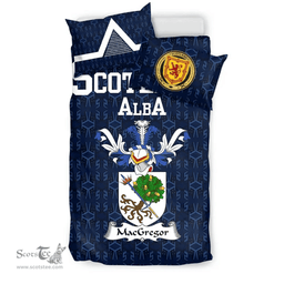 Scottish MacGregor Family Crest Tartan Bedding Set Scottish Home Duvet Covers 1991 Style