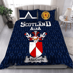 Scottish MacGarth Family Crest Tartan Bedding Set Scottish Home Duvet Covers 1991 Style