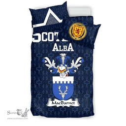 Scottish MacBarnet Family Crest Tartan Bedding Set Scottish Home Duvet Covers 1991 Style