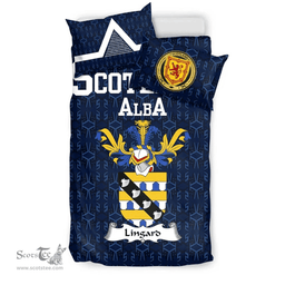 Scottish Lingard Family Crest Tartan Bedding Set Scottish Home Duvet Covers 1991 Style