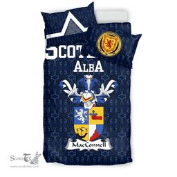 Scottish MacConnell Family Crest Tartan Bedding Set Scottish Home Duvet Covers 1991 Style
