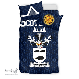 Scottish Nangothan Family Crest Tartan Bedding Set Scottish Home Duvet Covers 1991 Style