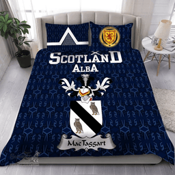 Scottish MacTaggart Family Crest Tartan Bedding Set Scottish Home Duvet Covers 1991 Style