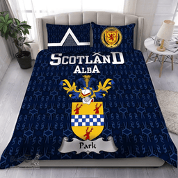 Scottish Park Family Crest Tartan Bedding Set Scottish Home Duvet Covers 1991 Style