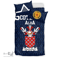 Scottish MacCulloch Family Crest Tartan Bedding Set Scottish Home Duvet Covers 1991 Style