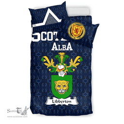 Scottish Libberton Family Crest Tartan Bedding Set Scottish Home Duvet Covers 1991 Style