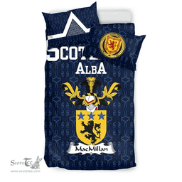 Scottish MacMillan Family Crest Tartan Bedding Set Scottish Home Duvet Covers 1991 Style