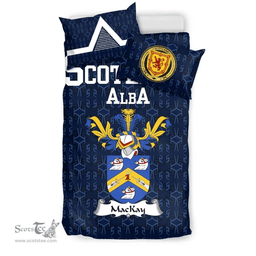 Scottish MacKay Family Crest Tartan Bedding Set Scottish Home Duvet Covers 1991 Style