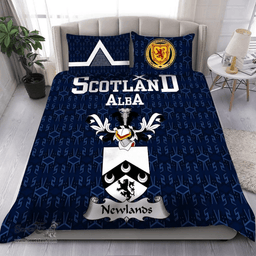 Scottish Newlands Family Crest Tartan Bedding Set Scottish Home Duvet Covers 1991 Style