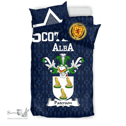Scottish Paterson II Family Crest Tartan Bedding Set Scottish Home Duvet Covers 1991 Style