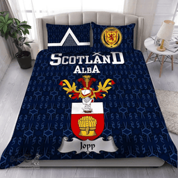 Scottish Jopp Family Crest Tartan Bedding Set Scottish Home Duvet Covers 1991 Style