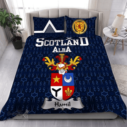 Scottish Hamil Family Crest Tartan Bedding Set Scottish Home Duvet Covers 1991 Style
