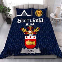 Scottish Keen Family Crest Tartan Bedding Set Scottish Home Duvet Covers 1991 Style
