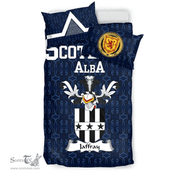 Scottish Jaffray Family Crest Tartan Bedding Set Scottish Home Duvet Covers 1991 Style