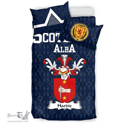 Scottish Hardie Family Crest Tartan Bedding Set Scottish Home Duvet Covers 1991 Style