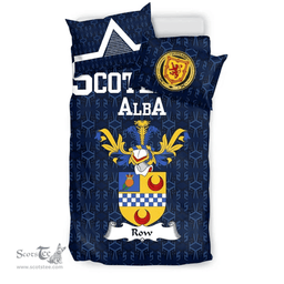 Scottish Row Family Crest Tartan Bedding Set Scottish Home Duvet Covers 1991 Style
