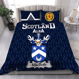 Scottish MacBeath or MacBeth Family Crest Tartan Bedding Set Scottish Home Duvet Covers 1991 Style